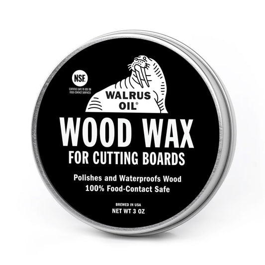 WALRUS OIL - Wood Wax, 3 oz Can, FDA Food-Safe, Cutting Board Wax and Board Cream