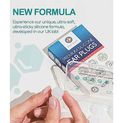 Silicone Ear Plugs for Sleeping [9 Pairs] by Medi Grade - Custom Fit Soft Silicone Ear Plugs That Block Out Snoring 27dB ? Noise Reduction Reusable Earbuds - Bonus Travel Cases, Ear Towel, Hair Ties