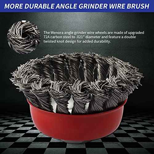 3 Pack Wire Wheel Brush for Angle Grinder, 4 Inch Angle Grinder Wire Wheel, Wire Wheels for 4 1/2 Angle Grinder -5/8 Inch Threaded Arbor ,0.02 Inch Carbon Steel Wire Brush for Angle Grinder
