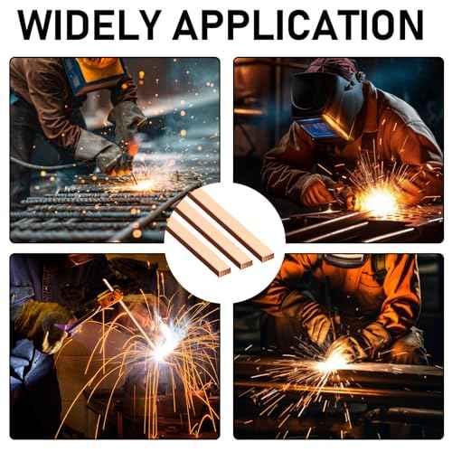 45 Sticks Brazing Rods, 15% silver solder, Flat Phos welding copper rod Industry 0.05" x 0.13" x 12" Aws Bcup-5 for Hvac Air Conditioners, Refrigerators, Cold Storage Equipment