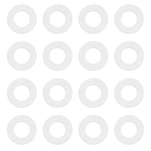 Nylon CO2 Regulator Washers for CGA-320 Keg Regulator Pack of 16 Replacement Washers, Homebrews (White)