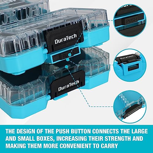 DURATECH 3-Piece Small Parts Box Organizer with 14 Dividers