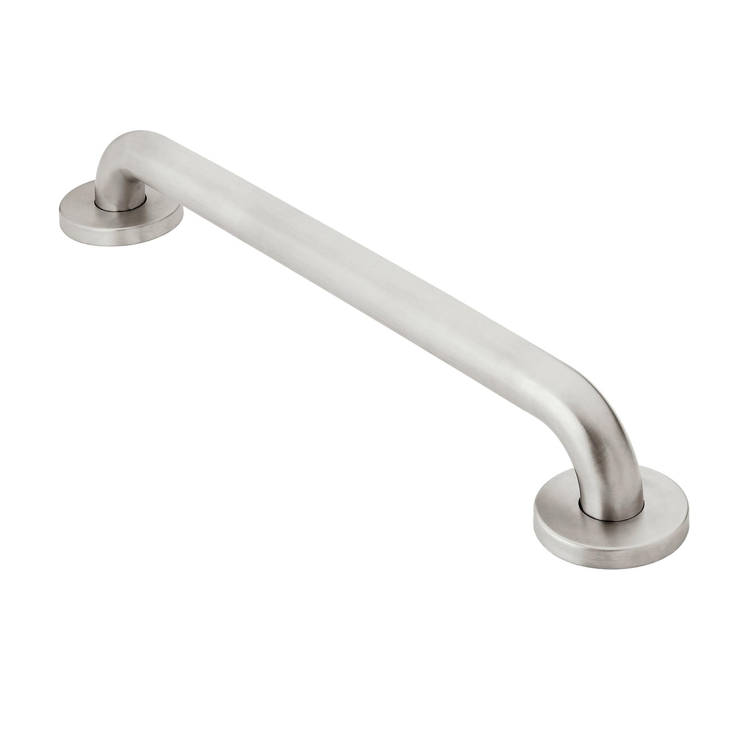 Moen Home Care Bathroom Safety 24 Inch Stainless Steel Handicap Grab Bar for Bathtub and Shower, Slip Resistant Peened Texture, Elderly Assistance Product, Polished Brass, R8724P
