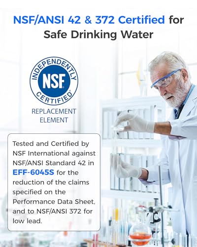 Waterdrop WD-F45 Refrigerator Water Filter Replacement 3-Pack for Samsung DA97-17376B, Standard Activated Carbon Filter