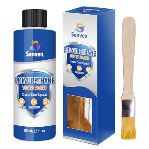 SENVEN 100ml Water-Based Polyurethane Clear Gloss Wood Finish Fast Dry Sealant