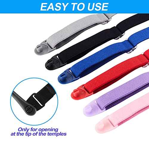 lvvfit Kids Glasses Strap Adjustable Eyeglasses Strap Elastic Eyeglass Band Sports Glasses Strap for Toddler Kids Boys Girls (4pcs Blue)