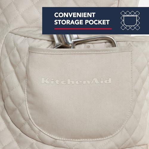 KitchenAid Tilt-Head Stand Mixer Cover with Front Pocket, Milkshake Tan, 14.38 x 18 x 10 in