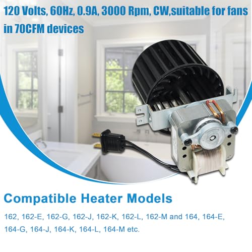 Deekool Replacement Fan Blower Assembly for Bathroom Heaters S97009796