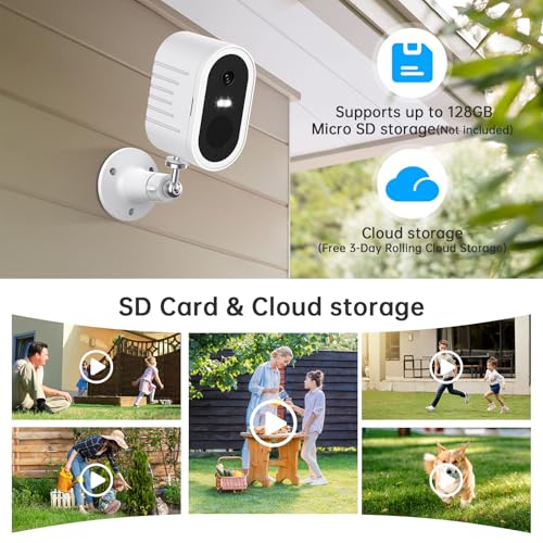 Security Cameras Wireless Outdoor,2K Color Night Vision AI Motion Detection Spotlight Siren Alarm,5G/2.4G WiFi Home Indoor Camera Two-Way Audio,Use Alone or with Recmoment HomeBase