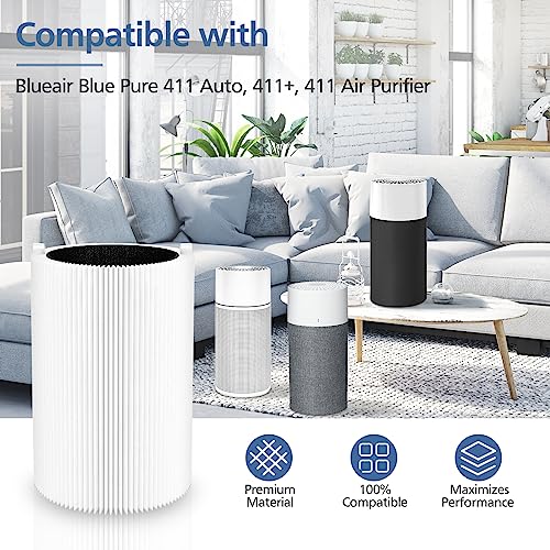 2 Pack Blue Pure Replacement Filter for Blueair 411 Auto/411/411+ - Cabiclean