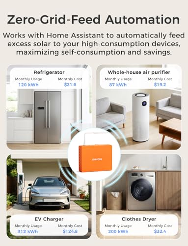 Meross Smart Home Energy Monitor - Real-Time Power & Cost Tracking, Circuit-Level