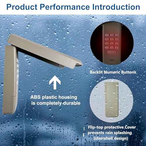 Universal Garage Door Opener Keypad for Liftmaster Chamberlain Craftsman Wayne Dalton Openers Produced Since 1993, Wireless Keypad Keyless Entry, Replaces 877/878MAX 377/977/877/66LM, Safe Security