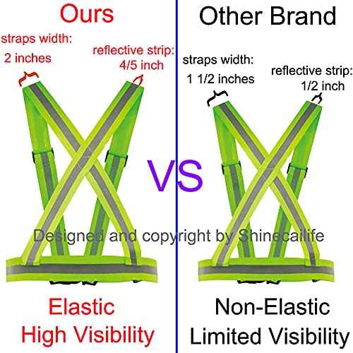 2" Wider Reflective Safety Vest,60% More High Visibility for Running,Construction,Walking Women Men,Adjustable