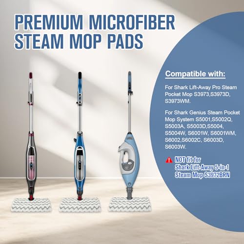 NXPPYY 2 Pack Stripe Steam Mop Replacement Pads for Shark GENIUS S5003D/S3973D (2 Pack)