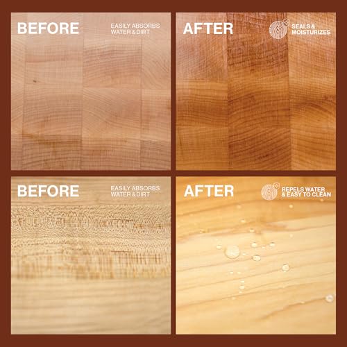 John Boos Care & Maintenance Set - Food-Grade Mineral Oil & Wood Protector - 2 Pieces