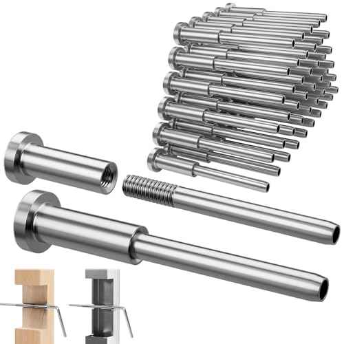 Invisible Cable Railing Kit - 50 Pack 1/8" T316 Stainless Steel Invisible Receiver Swage Stud End for 2"x2" Wood Metal Post - Deck Cable Railing Hardware