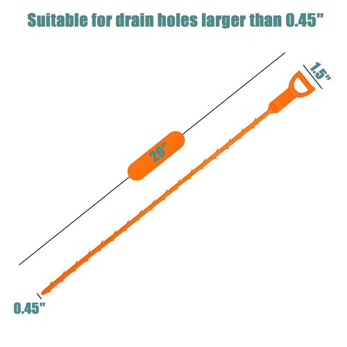 Drain Snake, Drain Clog Remover Tool, 3 Pack Cleaner Hair Remover, Sink Snake for Sewer Kitchen Sink Bathroom Tub Toilet
