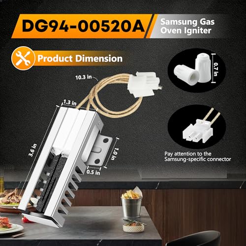 Samsung DG94-00520A Oven Igniter for NX58H5600SS NX60A6511SS NX58H9500WS