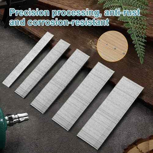 18 Gauge Brad Nails, 1500PCS Galvanized Nail Gun Nails for Pneumatic, Electric Brad Nail Gun, 5 Sizes (2inch,1-1/2 inch,1-1/4 inch,1 inch,3/4 inch) 18 GA Brad Nails