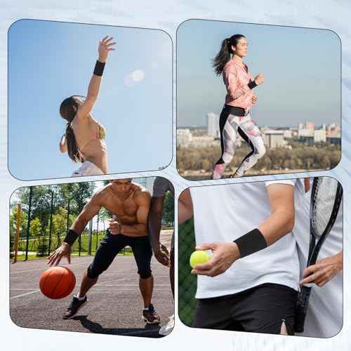 2 Pairs Wrist Compression Sleeve, Nylon Wristbands Brace for Support Wrist, Soft Elastic Sport Support Wraps for Wrist Protect, Carpal Tunnel Wraps Protector for Basketball Volleyball Golf Playing