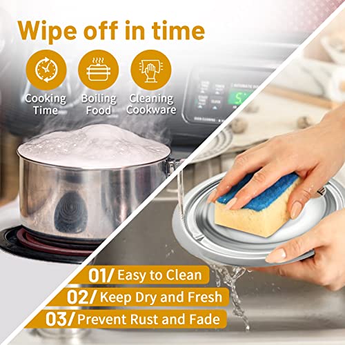 COZZIVITA 4-Piece GE/Hotpoint Silver Electric Stove Drip Pan Set - 6 & 8 Inch