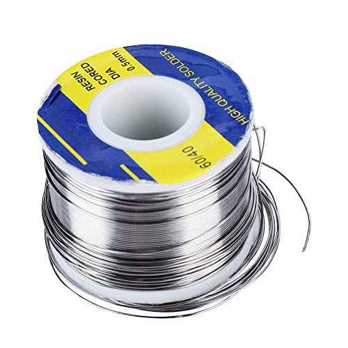 Solder Wire, 0.5mm 250g 60/40 Tin Rosin Core Solder Wire, Rosin Core Tin Solder, Roll of Welding Wire for Computer Repair Electrical Soldering