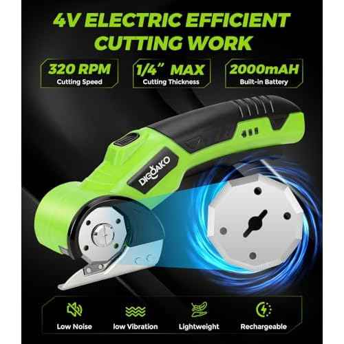 Cardboard Cutter - Rechargeable Cordless Electric Scissors, 4V Duty Electric Box Cutter for Cardboard, Safety Lock & LED Light, Powerful Cutting for Carton Carpet Plastic Fabric Leather