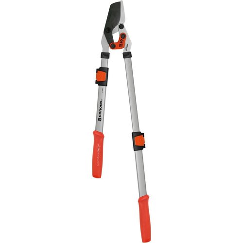 Corona Tools | Branch Cutter DualLINK Extendable Bypass Loppers | Tree Trimmer Cuts Branches up to 1 ¾-inches in Diameter | Handles Extend up to 37 ½inches | SL 4364, Silver