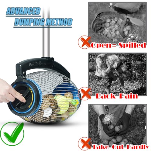 Zozen Nut Gatherer Acorn Picker Upper Side Dump 1 Gallon Medium-Objects 3/8''