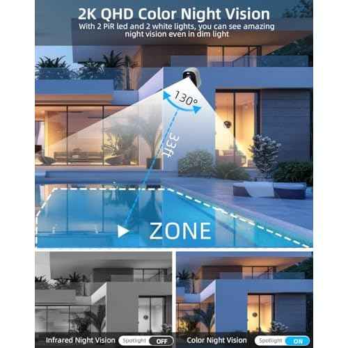 2Pack 5G&2.4G Security Cameras Wireless Outdoor ,2K Camera for Home Security with Motion Detection Spotlight Siren Alarm WiFi Surveillance Indoor Camera, Color Night Vision, 2-Way Talk, IP65, Cloud/SD