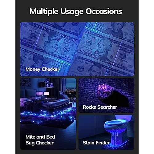 Morpilot Black Light Flashlight Mini UV Flashlight: 395nm Blacklight Flashlights, 9 Led Pet Urine Detector Light for Dog/Cat, Dry Stains, Resin Curing, Bed Bug