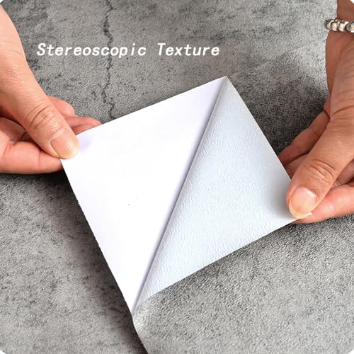 BAYYA Gray Concrete Peel and Stick Wallpaper 15.8" x 354" - Waterproof Self-Adhesive Wall Covering for DIY Furniture & Wall Renovation