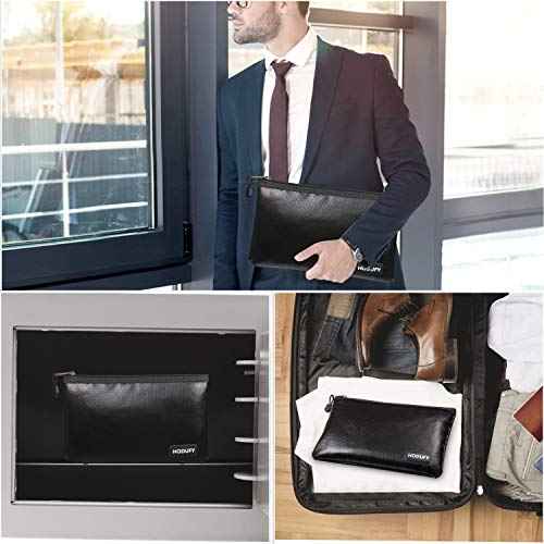 Fireproof Money Bag - 10.6"x6.7" & 5"x8" Small Fireproof Bags, Bank Deposit & Passport Safe Storage Envelope