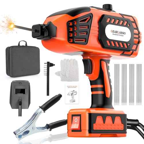 Portable Welding Machine 110V Handheld Welder with 20PCS Rods ? Electric ARC Welder Gun with IGBT Inverter, 5 Adjustable Current Levels, Fits 3/32¡È?1/8¡È Welding Rods, Ideal for DIY, Repair
