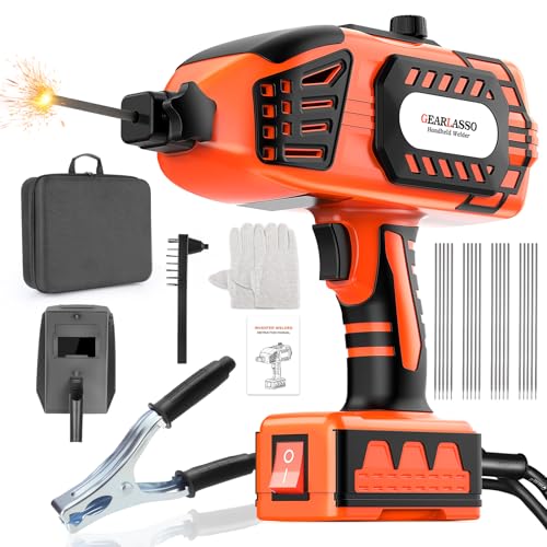 Portable Welding Machine 110V Handheld Welder with 20PCS Rods ? Electric ARC Welder Gun with IGBT Inverter, 5 Adjustable Current Levels, Fits 3/32¡È?1/8¡È Welding Rods, Ideal for DIY, Repair