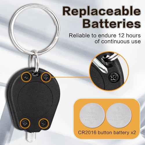 12 Pack Ultra Bright Mini LED Keychain Flashlight, Small Key Ring Flashlight, Portable LED Keychain Light