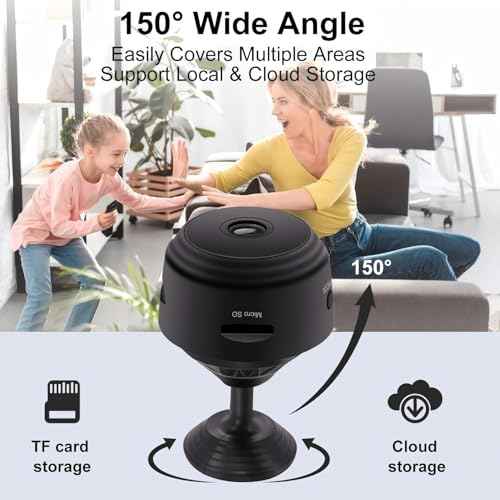 2K Hidden Camera,WiFi Spy Camera,Nanny Cam Hidden Cameras,Mini Cameras for Home,Cloud & SD Storage,App Control with Motion Detection and Night Vision