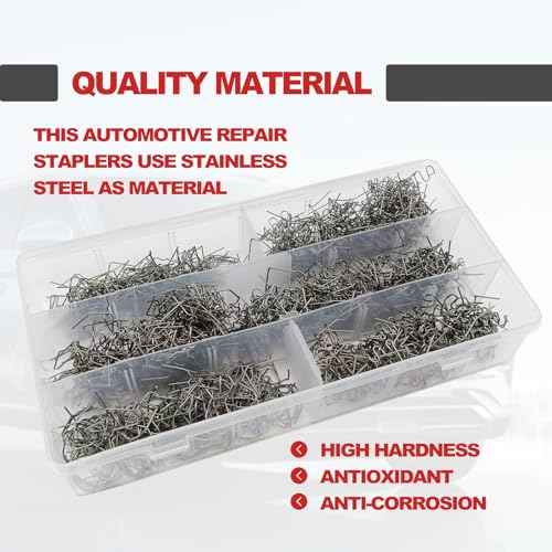 1200 Plastic Welder Staples - 6 Types Hot and Wave Staples for Car Bumper Repair, Architectural Modeling, and Plastic Craft Welding Supplies