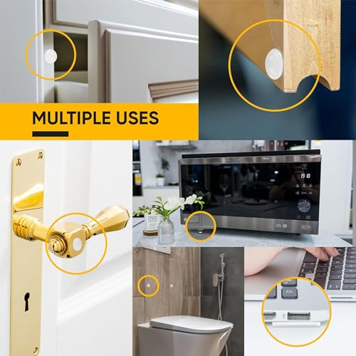 Vellax 104-Count Clear Silicone Cabinet Door Bumpers - Noise & Scratch Protection