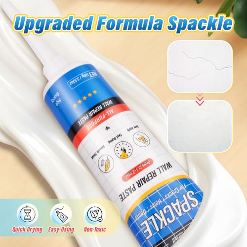 DIYSELF 9 Pack Drywall Repair Kit - Fast-Drying Spackle for Cracks & Holes