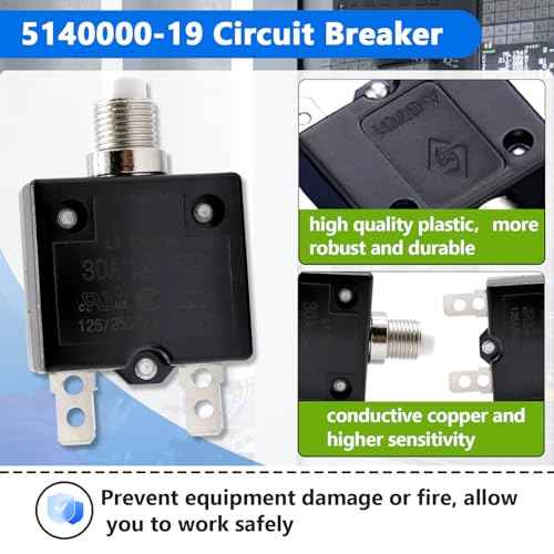 5140000-19 Circuit Breaker Compatible with Dewalt DW733 DW734 DW735 DW735, Planer Circuit Breaker Replacement Parts for Dewalt