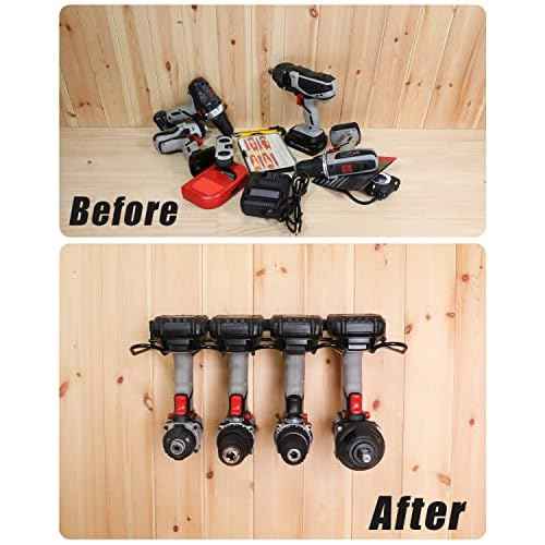 Power Tool Organizer - Wall Mount Style Heavy Duty Tool Shelf & Rack with Compact Design