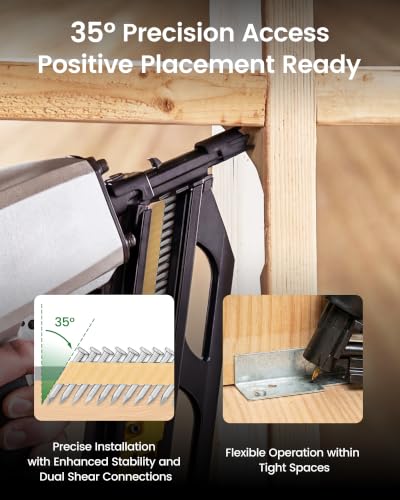 Meite 35° Joist Hanger Nails 1-1/2'' x 0.131'' Galvanized 2000PCS - Compatible with 34-36 Degree Nail Guns