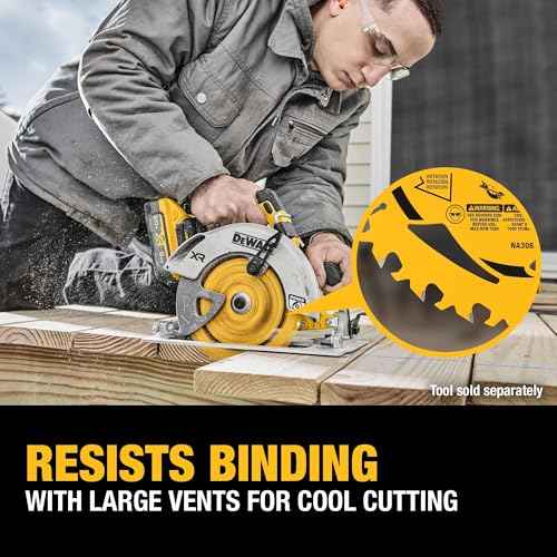DEWALT 7-1/4 in. 24T Circular Saw Blade, Smooth Cutting, Superior Tracking and Durability (DWA271424)