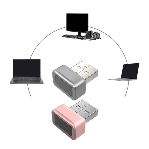 CAUNLA Fingerprint Security Device USB Fingerprint Reader for Window11/10 Hello with USB Connection 360Degree Detection