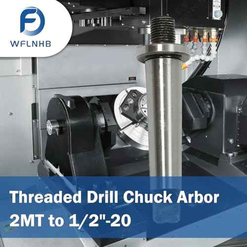WFLNHB Threaded Drill Chuck Arbor 2MT to 1/2"-20 Hardened MT MT2 Adapter for Various Drill Machines, Milling Machines, Lathes, Boring Lathes and Electric Hand Tools.