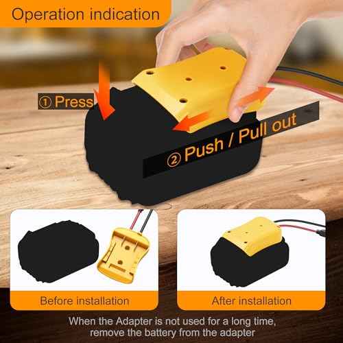 Battery Adapter Compatible with Dewalt 20V Power Wheel Battery Adapter 12 AWG Wire Battery Converters with Fuses and Connectors