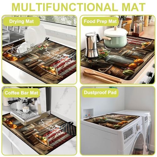 Stove Top Covers for Electric Stove 28x20 in | YKNBYAH Simply Blessed Rustic Items