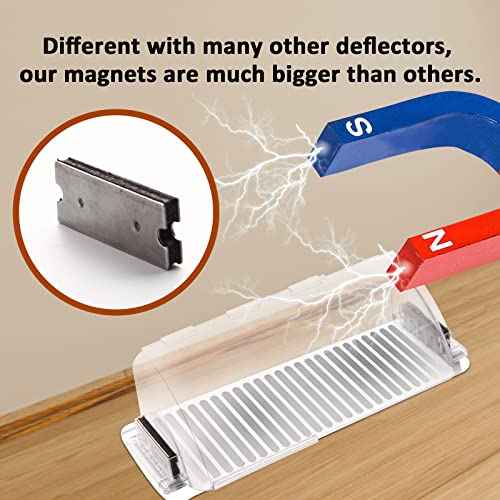2 Pack Air & Heat Deflector for Vents, Sidewalls and Ceiling Registers, Adjustable from 8.5" to 15"