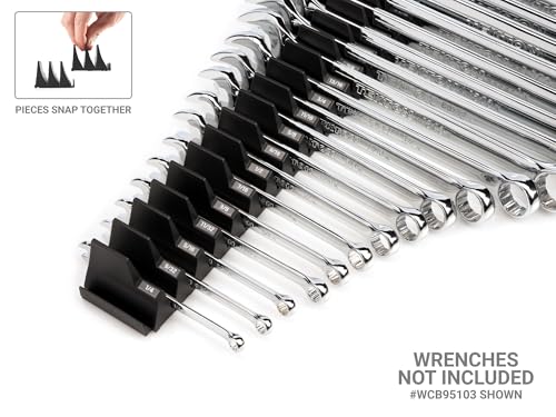TEKTON 40-Tool Modular Wrench Organizer Set – Black / OTM92140